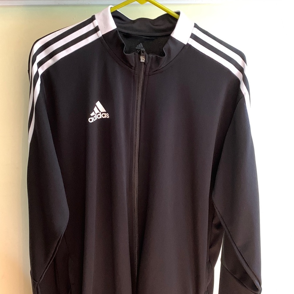 Adidas XL Black zip up warm up jacket.